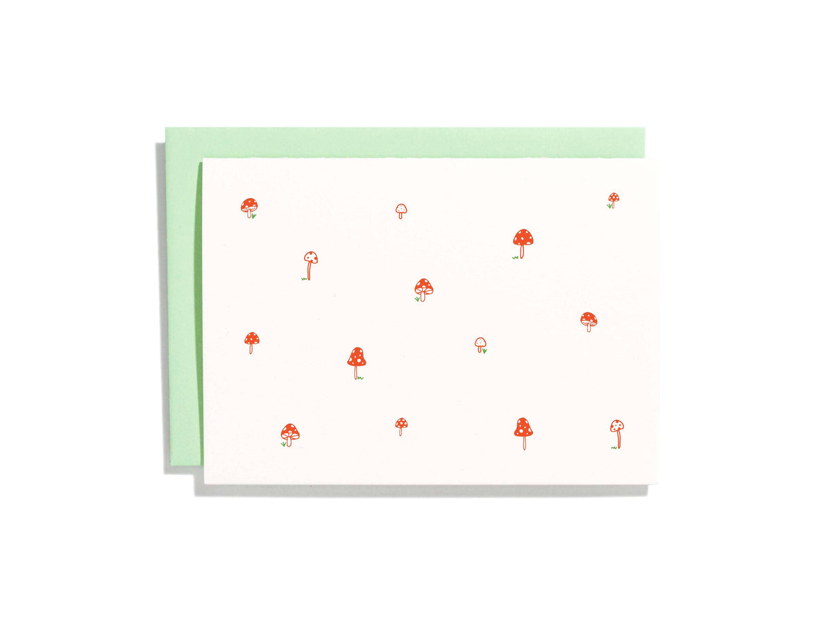 Mushroom Pattern Letterpress Card Box Set