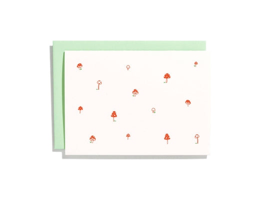 Mushroom Pattern Letterpress Card Box Set