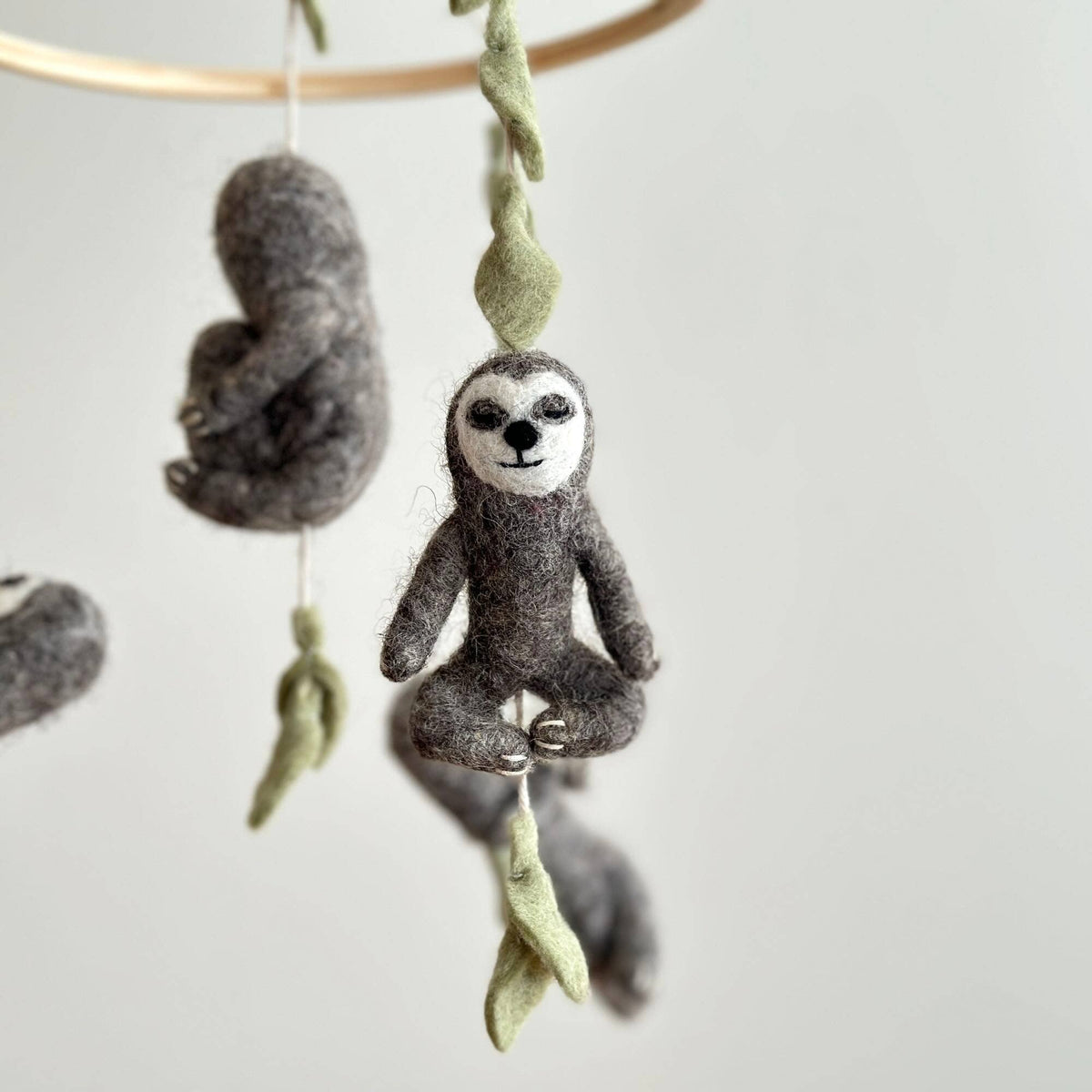 Felt Sloth Ornament: Yoga Sloth
