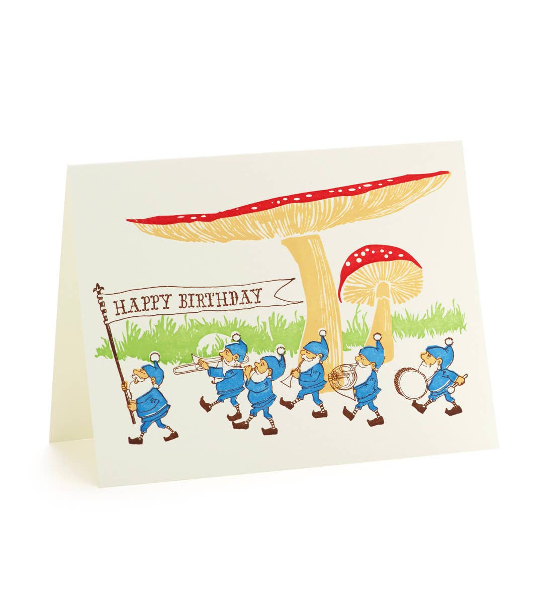 Gnomes Parade Happy Birthday Notecard