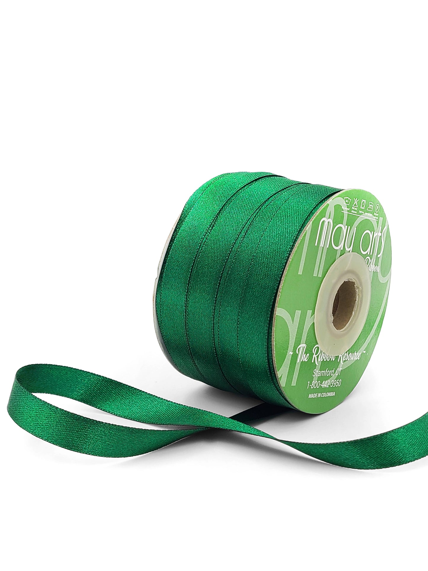 ~1/2"Luster Double Face Satin Ribbon, Green