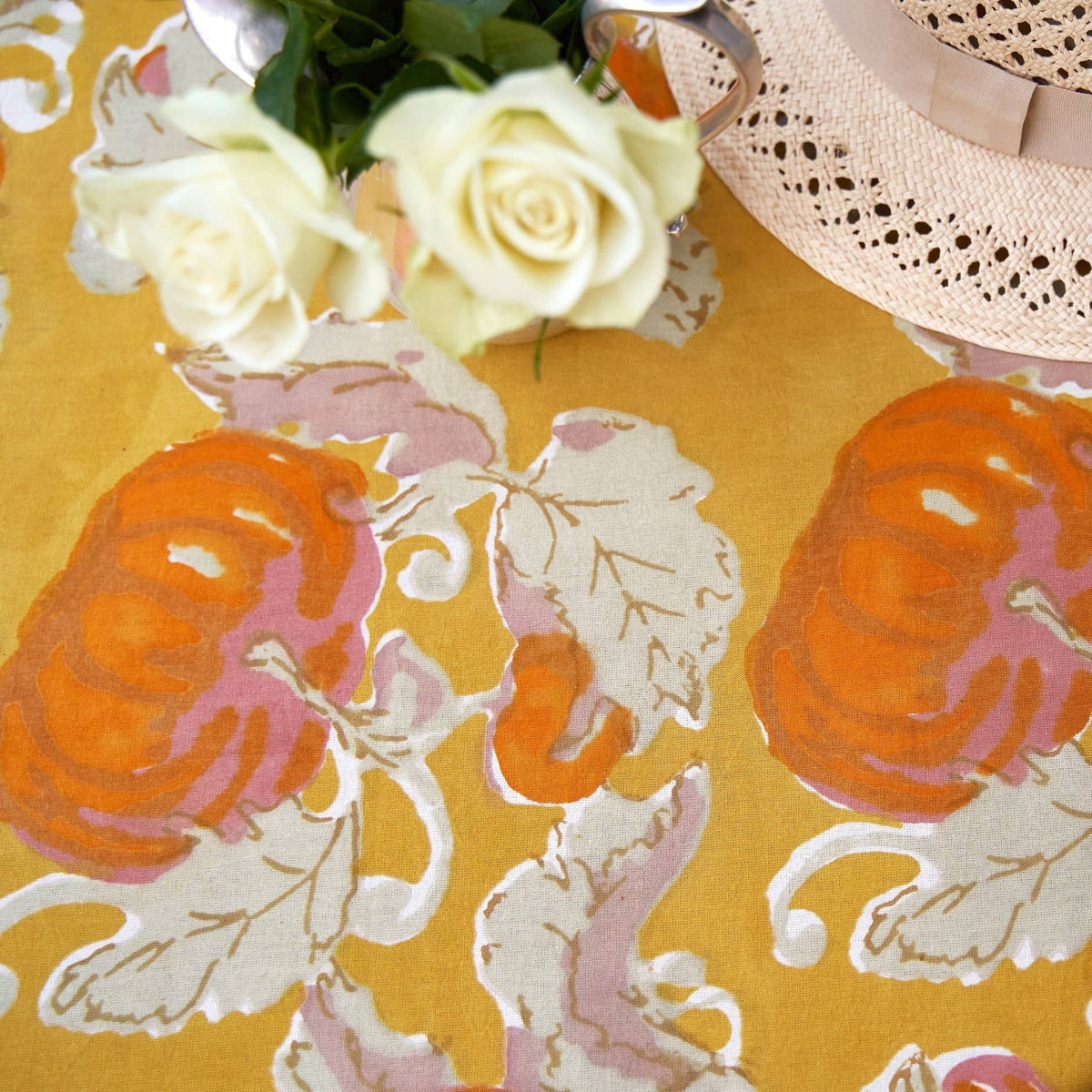Pumpkin Orange & Mustard Tablecloth