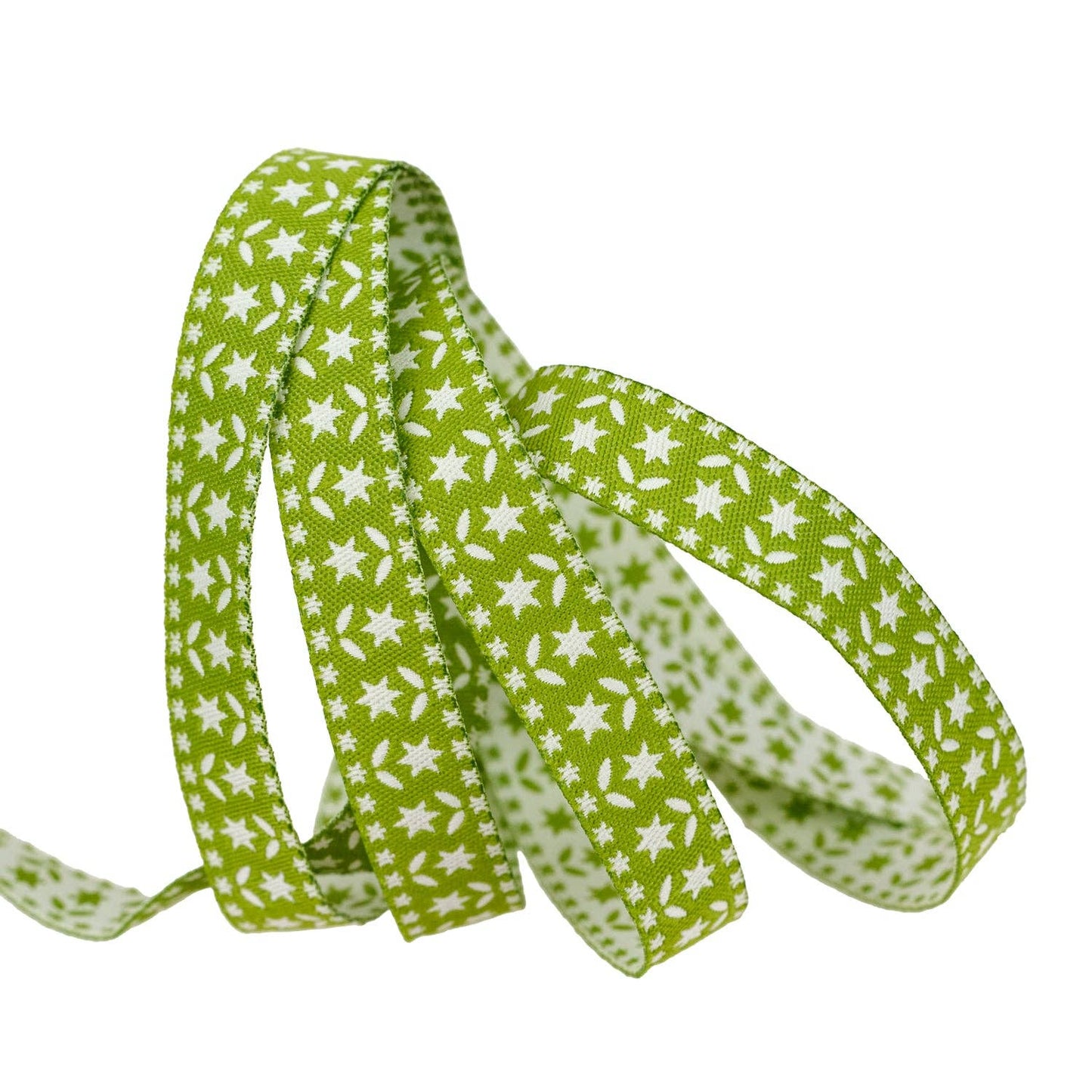 Buon Natale - Twinkle Stars in Pine - 1/2" - by Joanna Figueroa - 5 Yard Spool