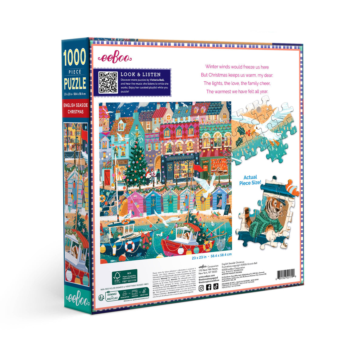 English Seaside Christmas 1000 Piece Puzzle