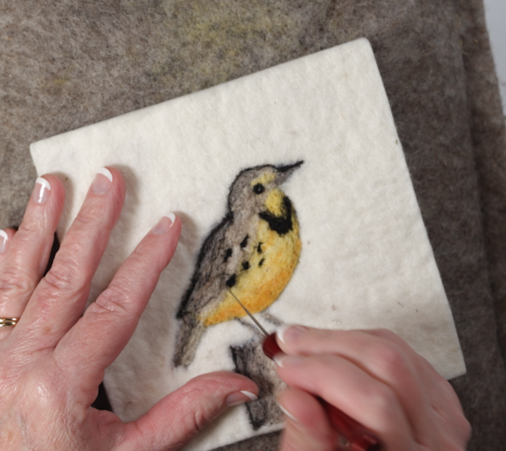 Meadowlark Painting with Wool Needle Felting Kit