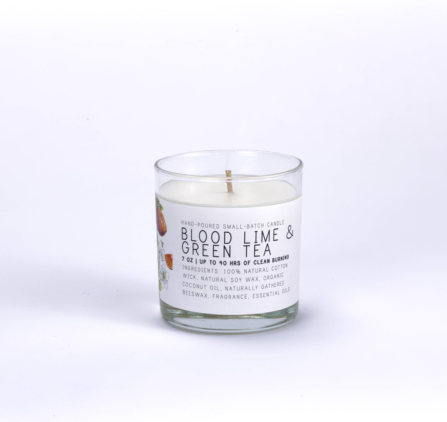 Blood Lime & Green Tea - Medium Glass Candle