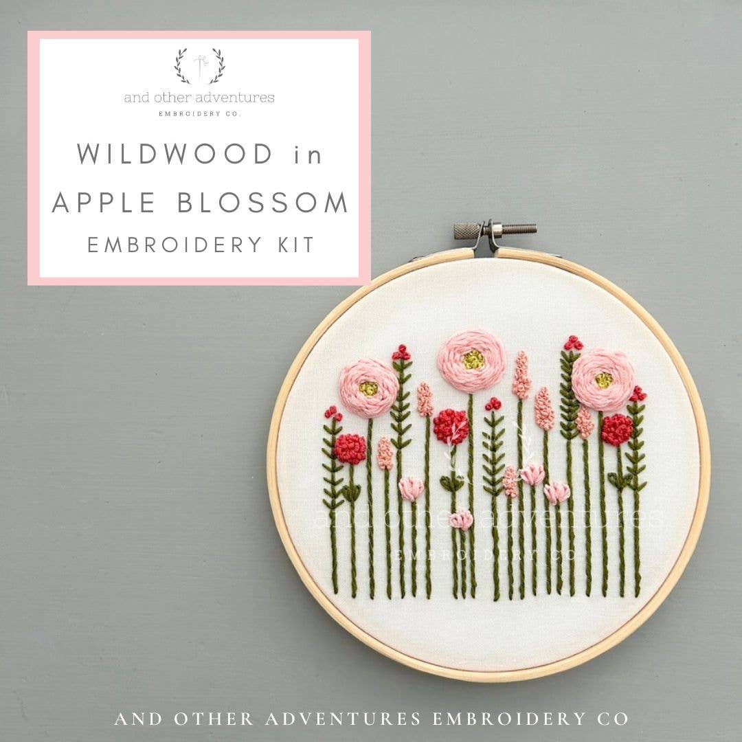 Wildwood in Apple Blossom Hand Embroidery Kit