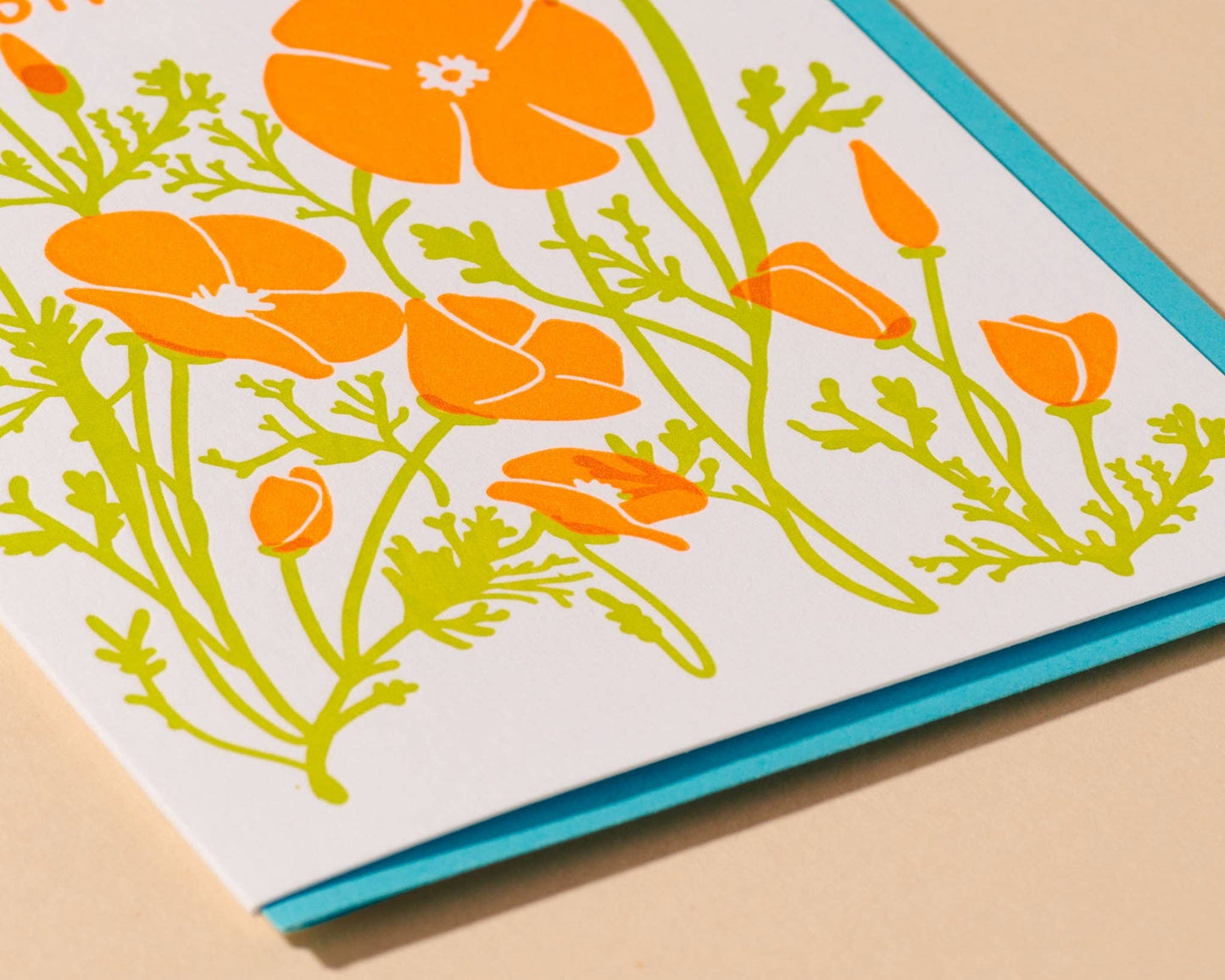 Poppy Birthday Letterpress Card