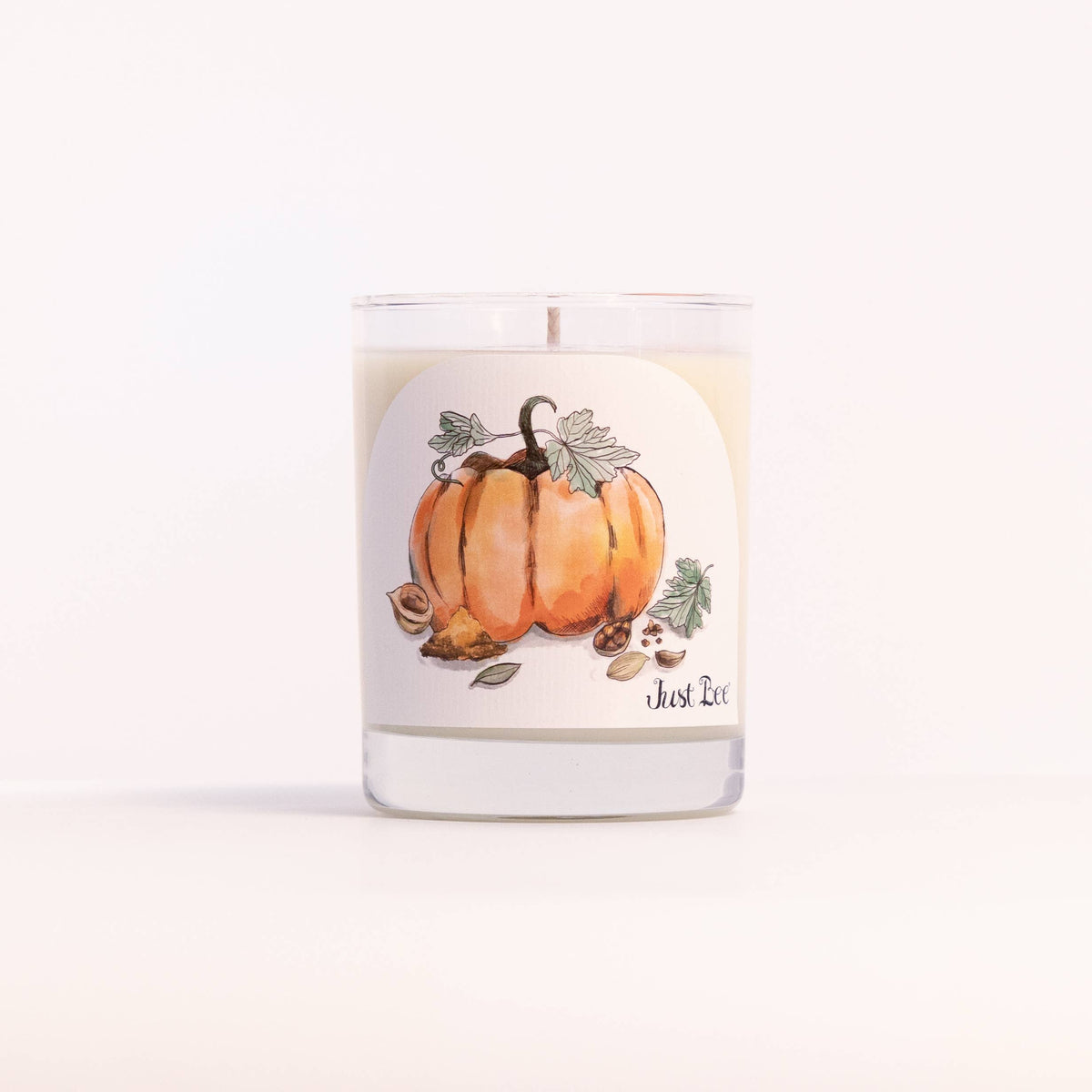 Spiced Pumpkin - Large Glass - Just Bee Candle