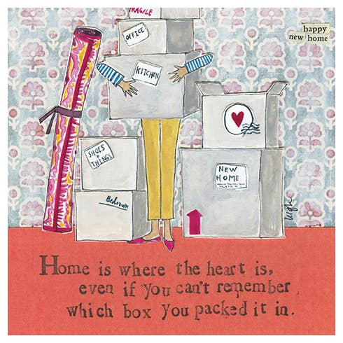Home is Where New Home Greeting Card 5.5 x 5.5"