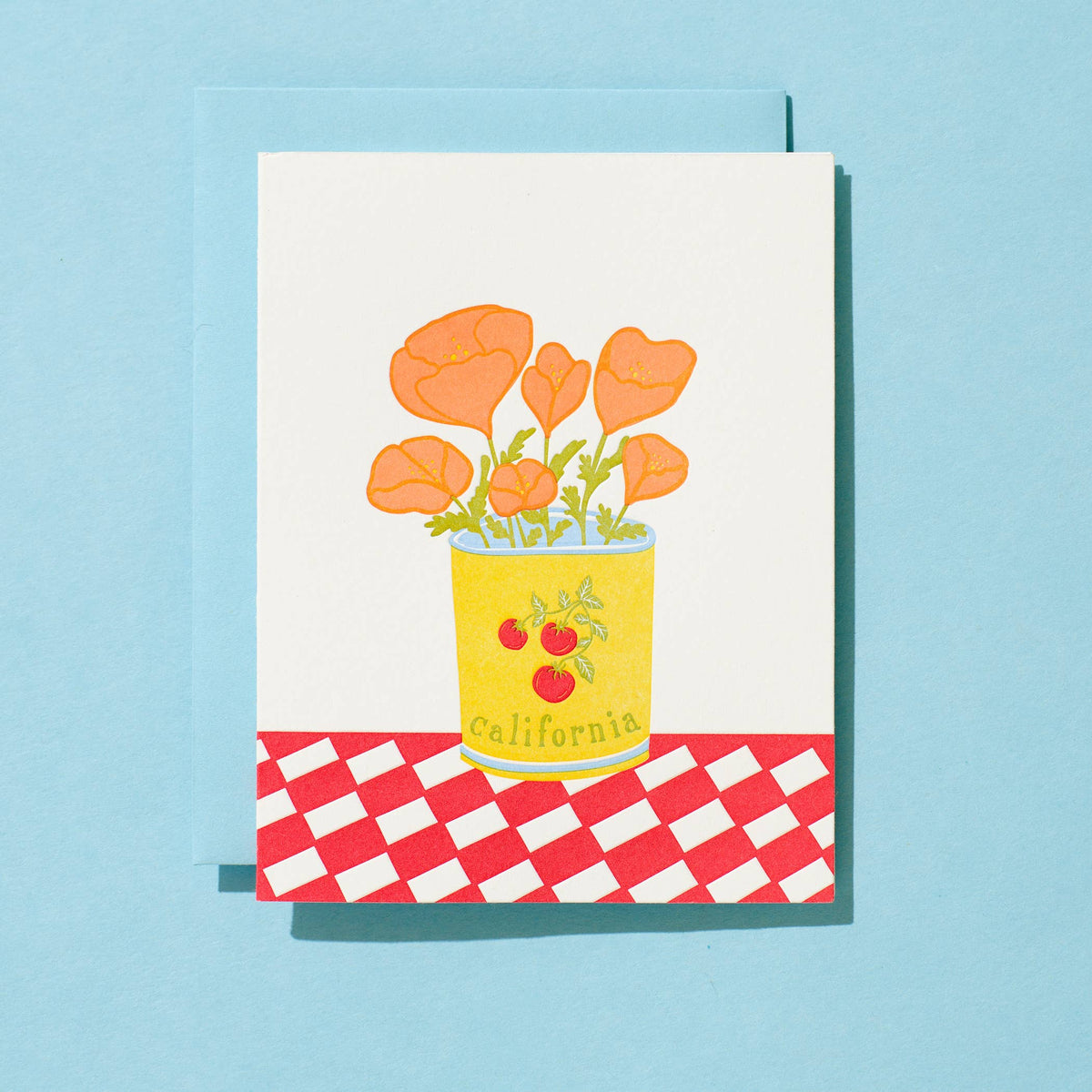 California Poppies - Letterpress Greeting Card