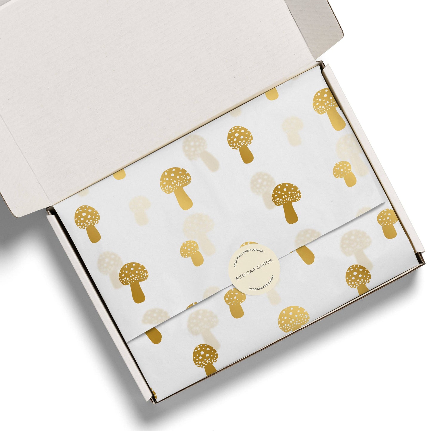 Tiny Mushrooms tissue paper: 5 Sheets