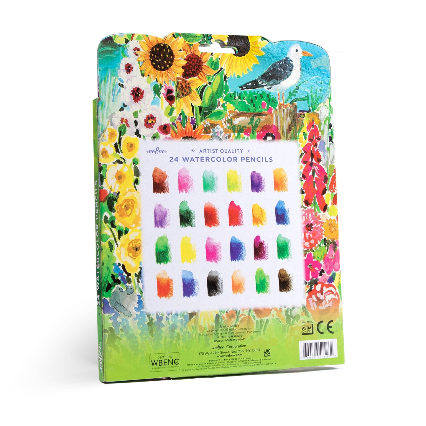 Seaside Garden 24 Watercolor Pencils - eeBoo