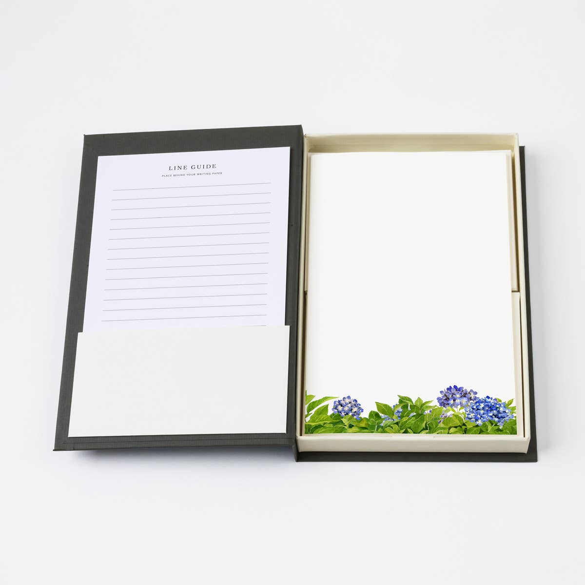 Garden Hydrangeas - Letter Writing Paper - Blue Flowers