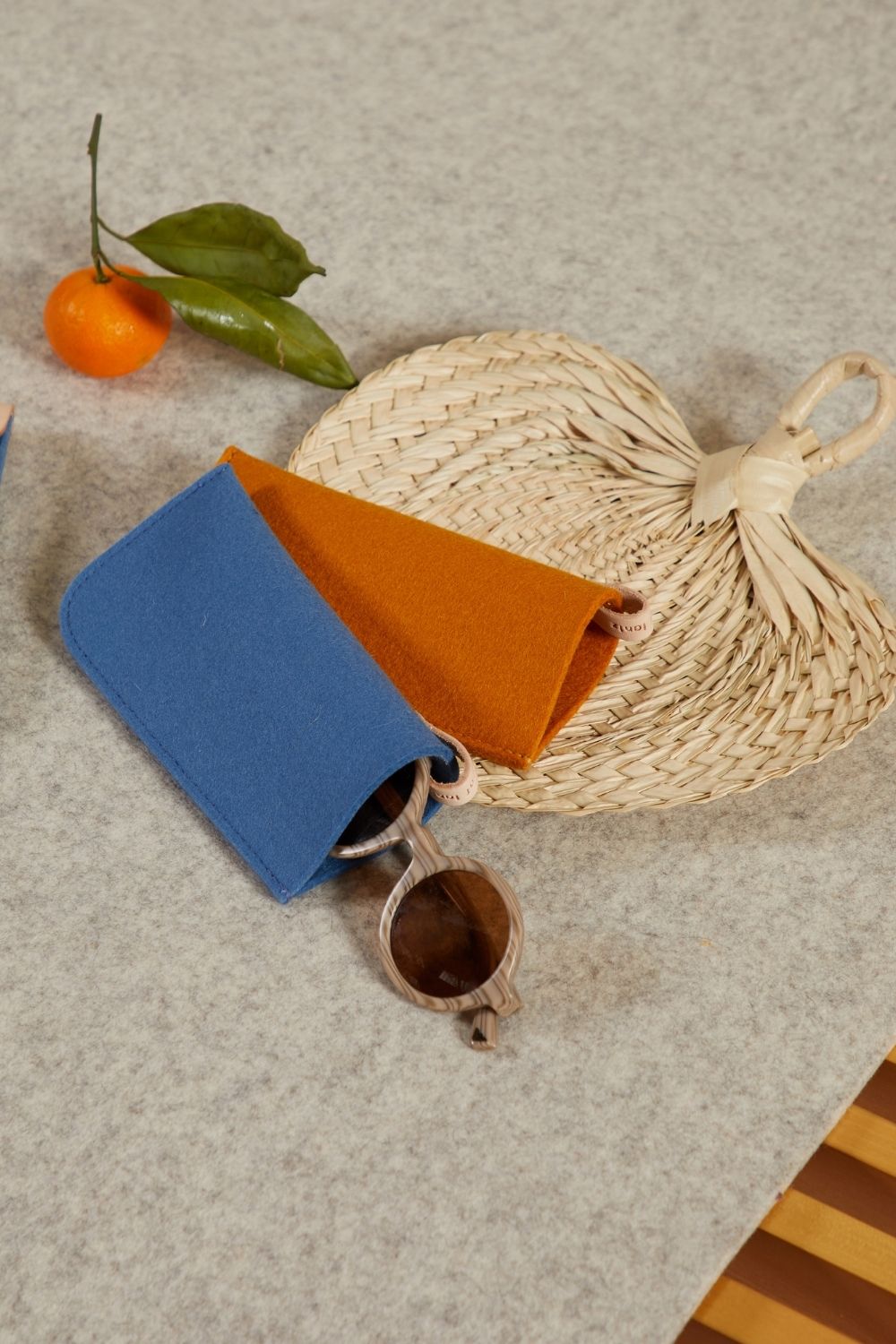Horizon Blue Felt Eyeglass Case by Graf Lantz