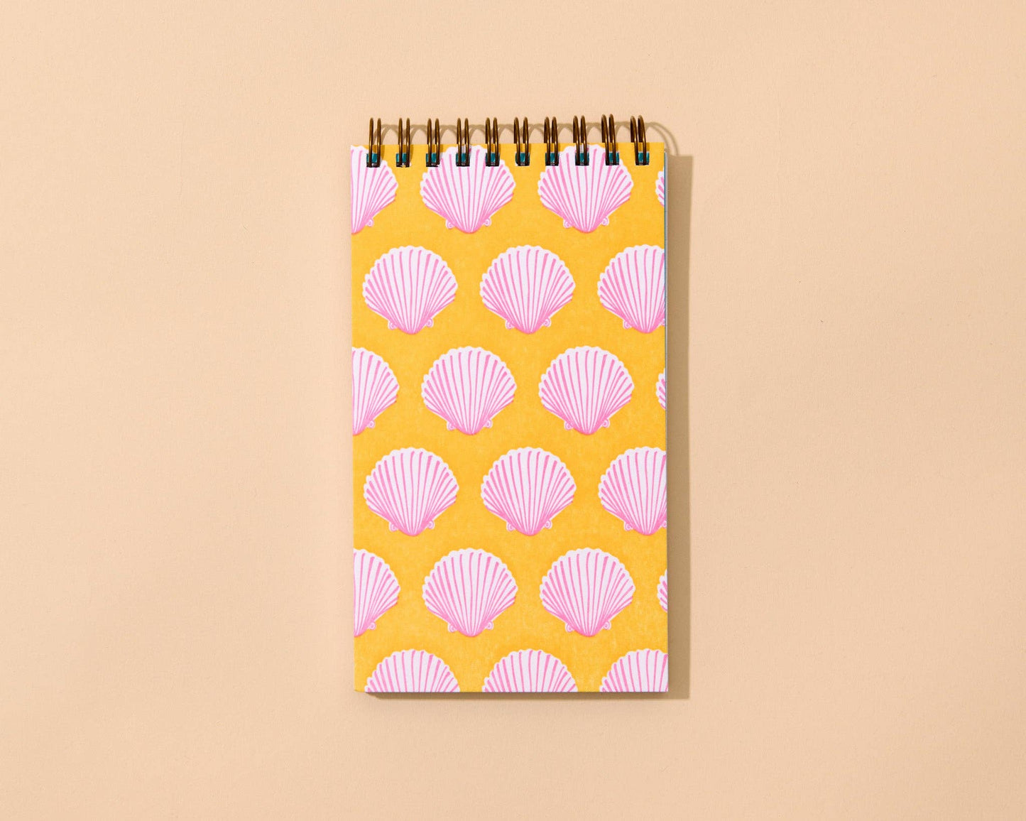 Letterpress Small Spiral Notebook—Pink Shells
