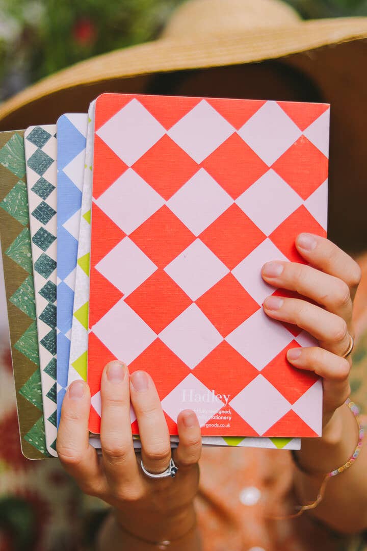 Red and Pink Chequered A5 Sketchbook