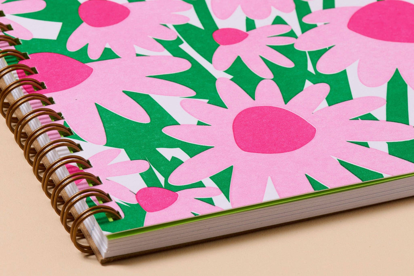Summer Floral Letterpress Spiral Notebook—Wild Coneflower