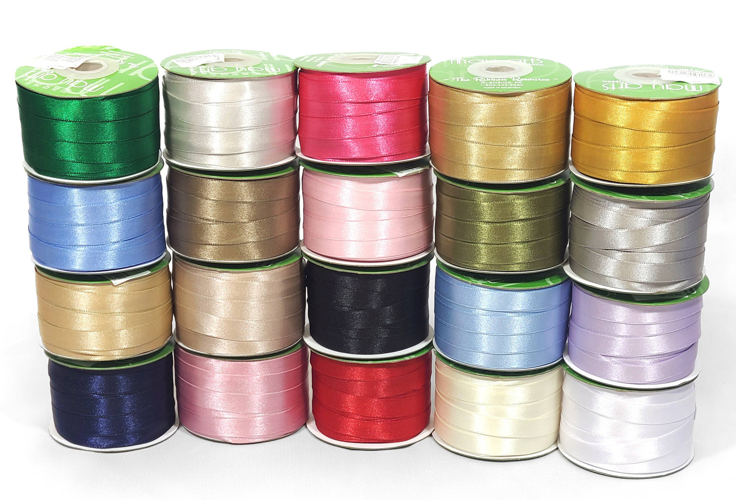 ~1/2"Luster Double Face Satin Ribbon, Green