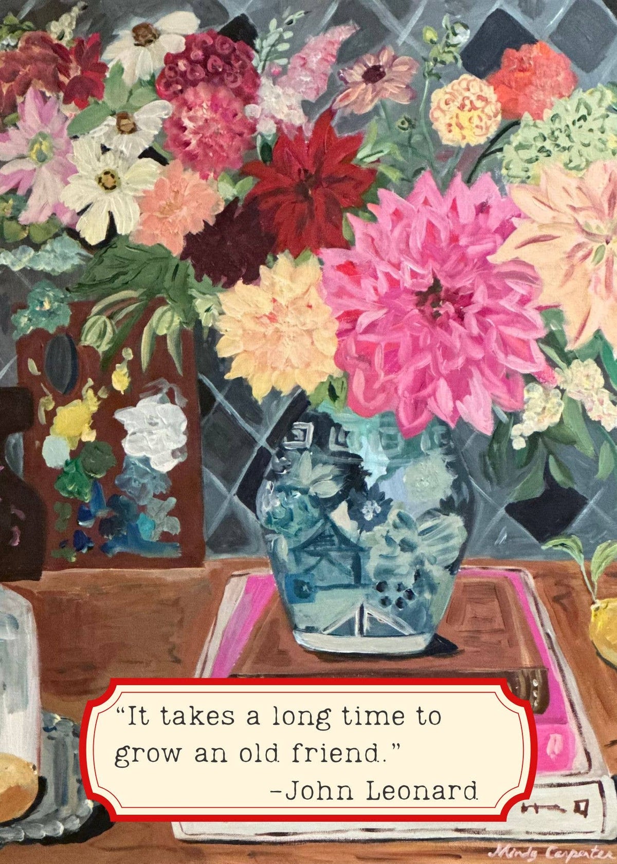 Old Friend Still Life Greeting Card