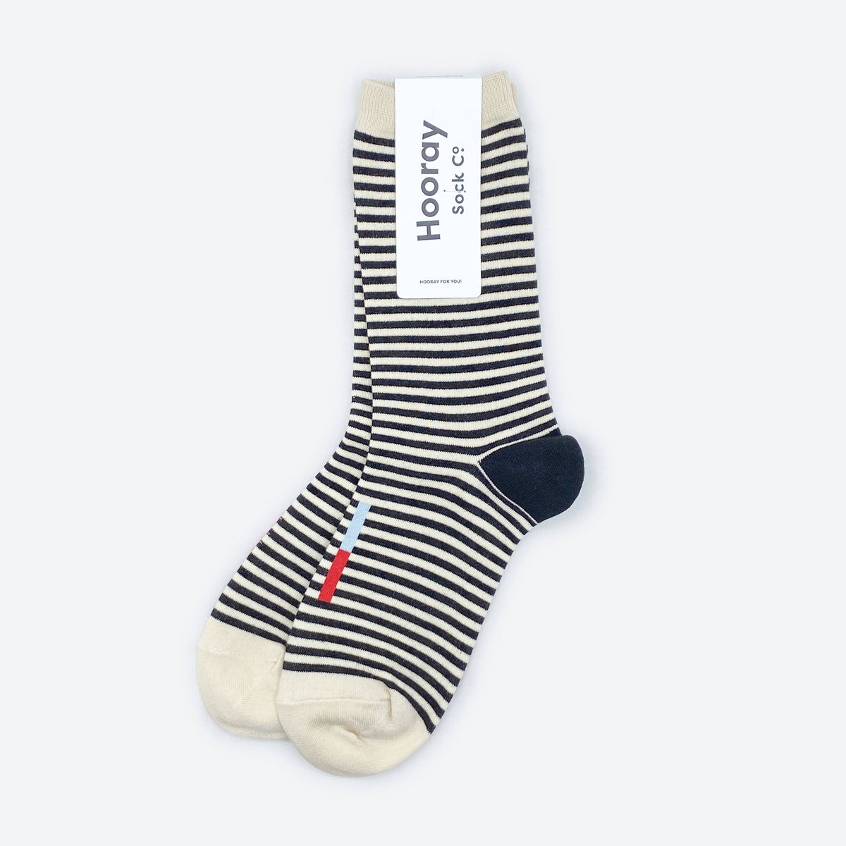 Cole Black and White Striped Socks