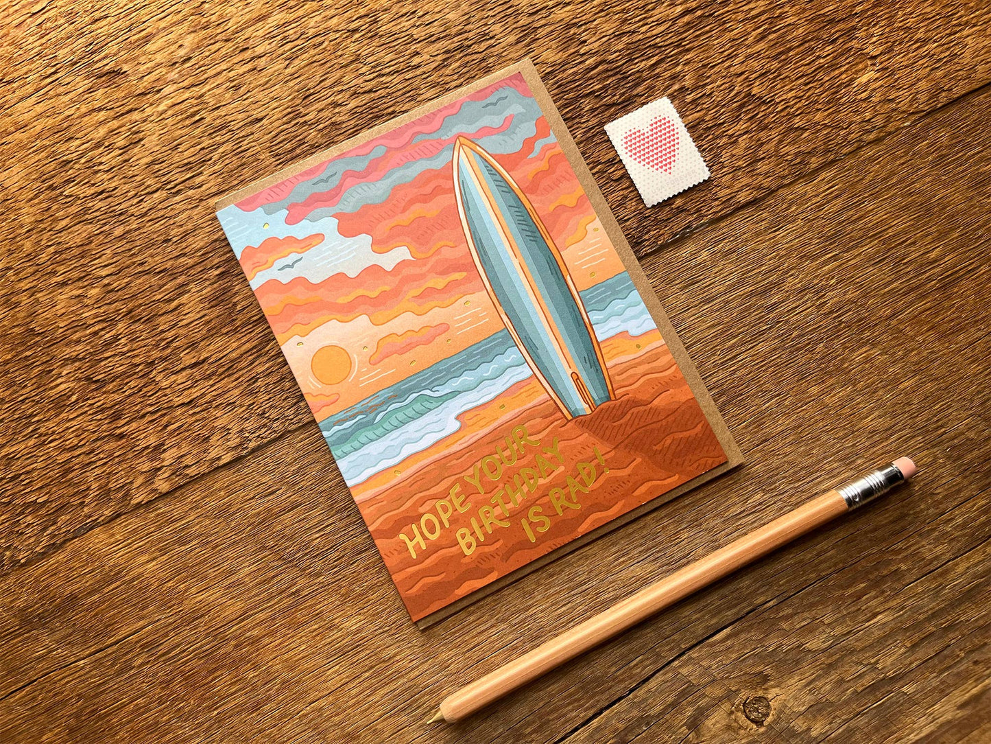 Rad Surf Birthday Card