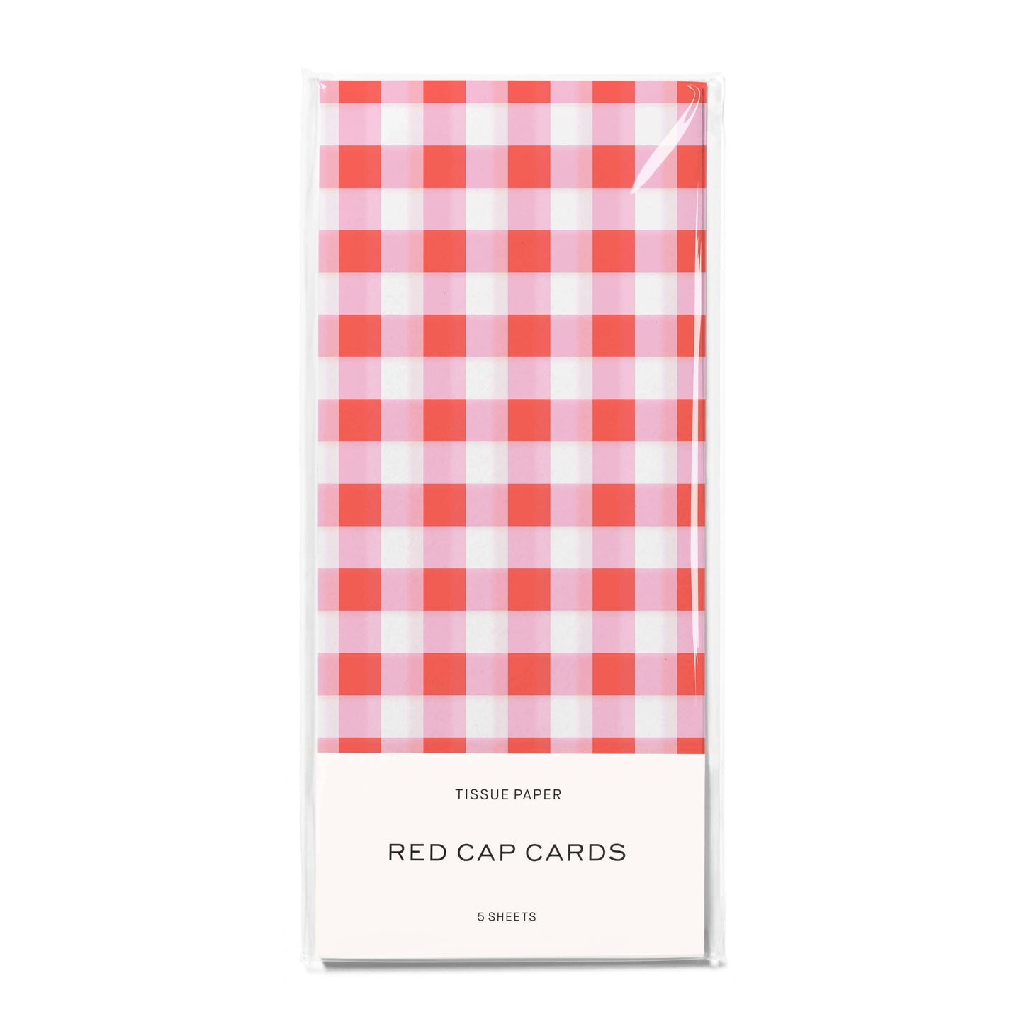 Red and Pink Gingham tissue paper