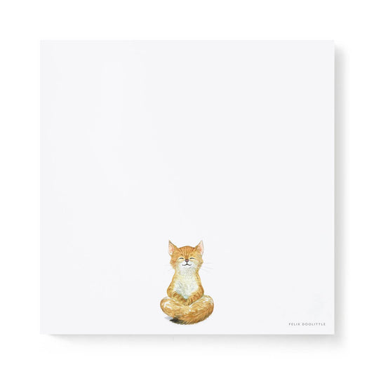 Good Vibes - Cat Meditating Notepad - 6x6