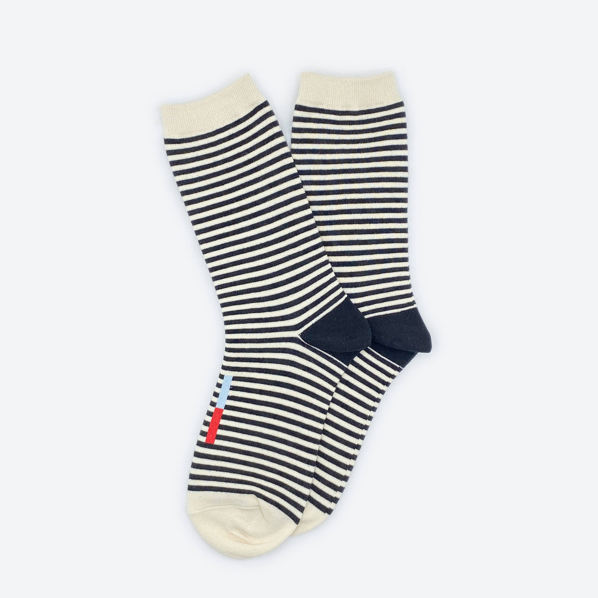 Cole Black and White Striped Socks