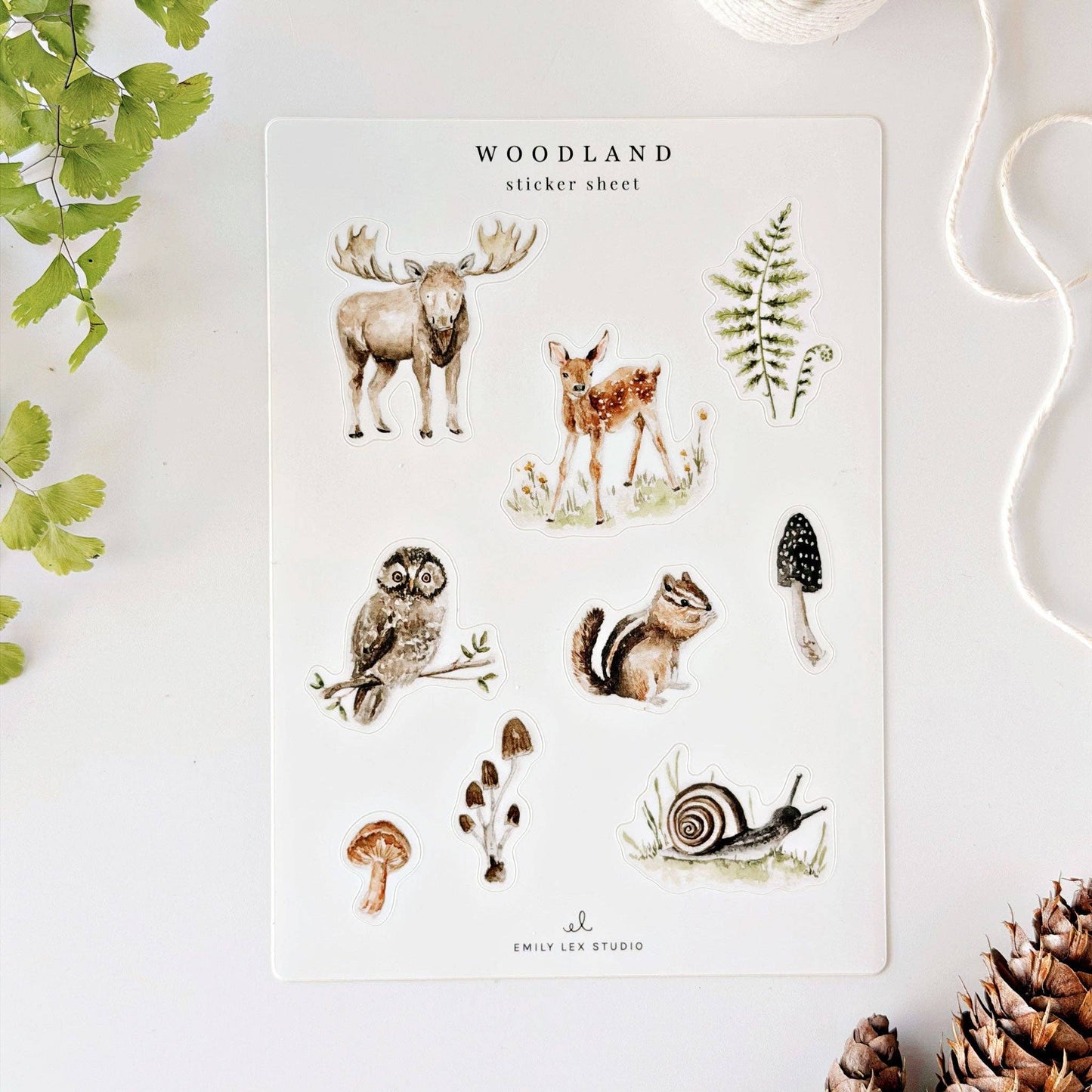 Woodland sticker sheets