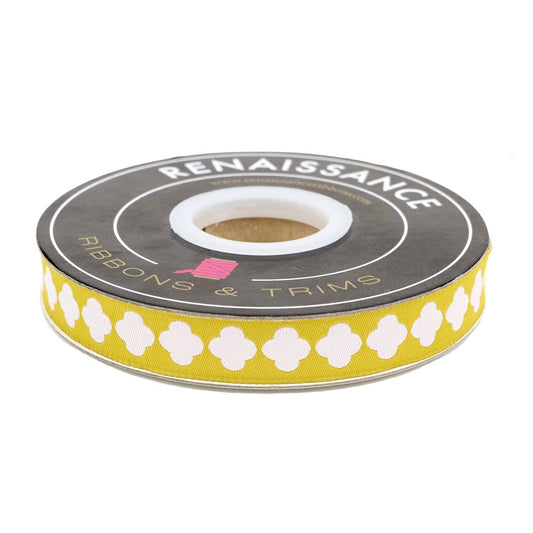 Love Notes - Trefoil - 5/8" width - by Renaissance Ribbons - 5 Yard Spool
