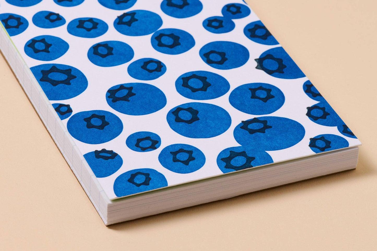 Small Modern Summer Letterpress Spiral Notebook—Blueberry
