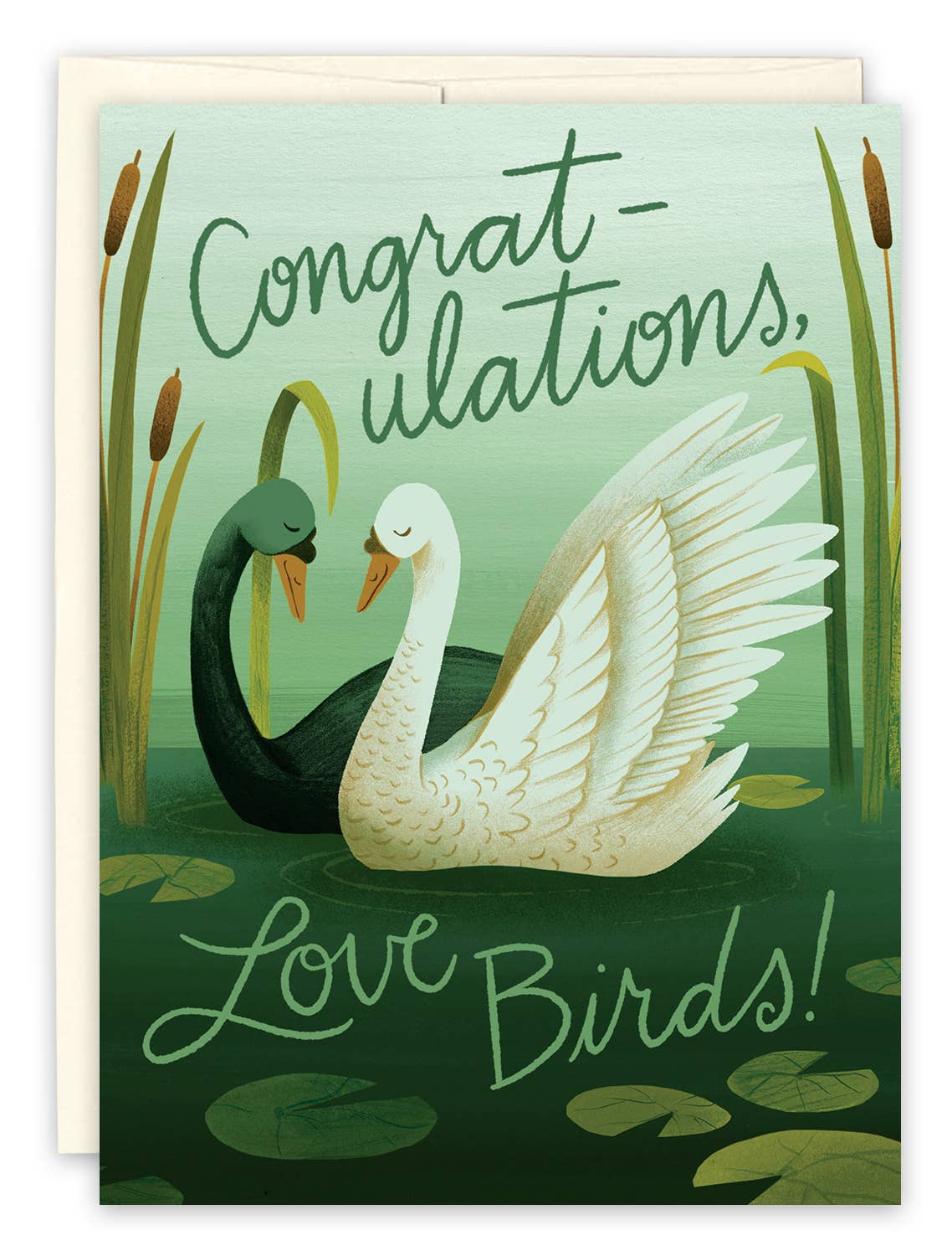 Congratulations Love Birds Wedding Card