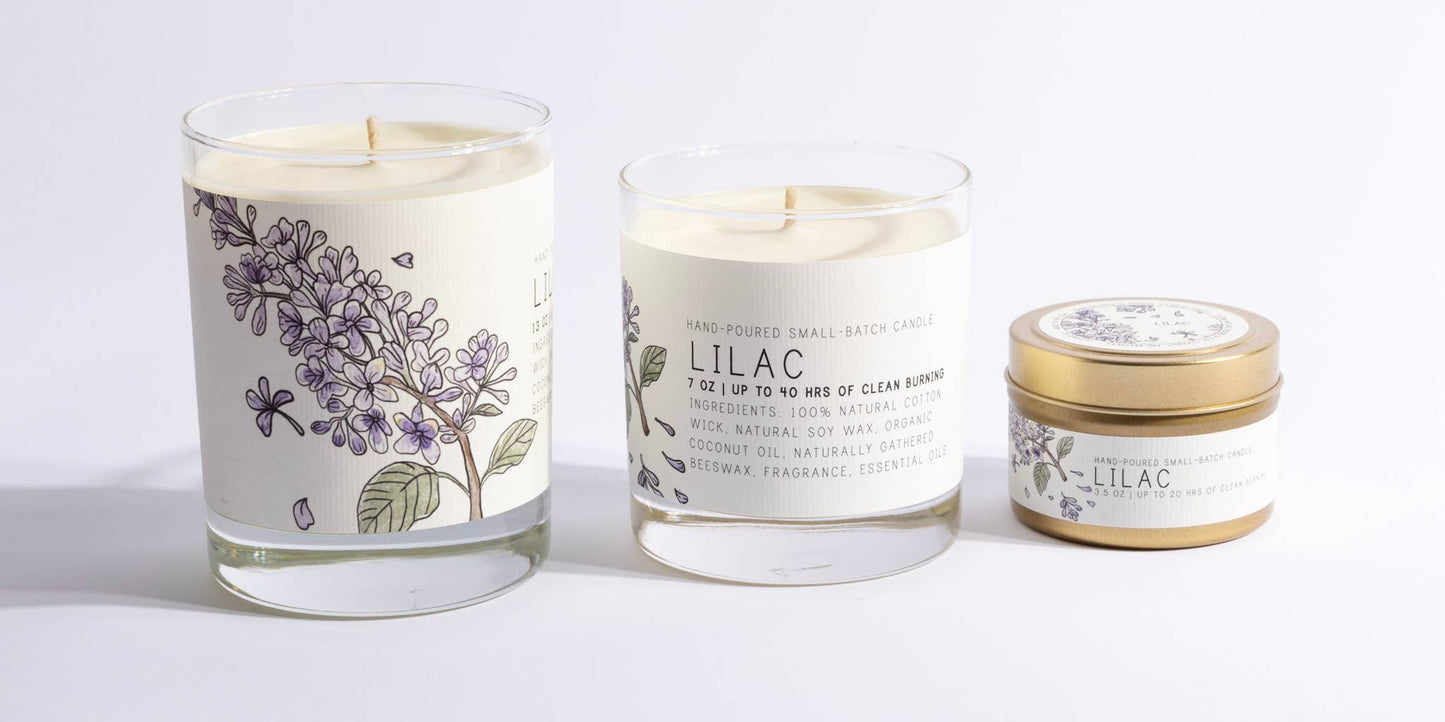 Lilac - Medium Glass Candle