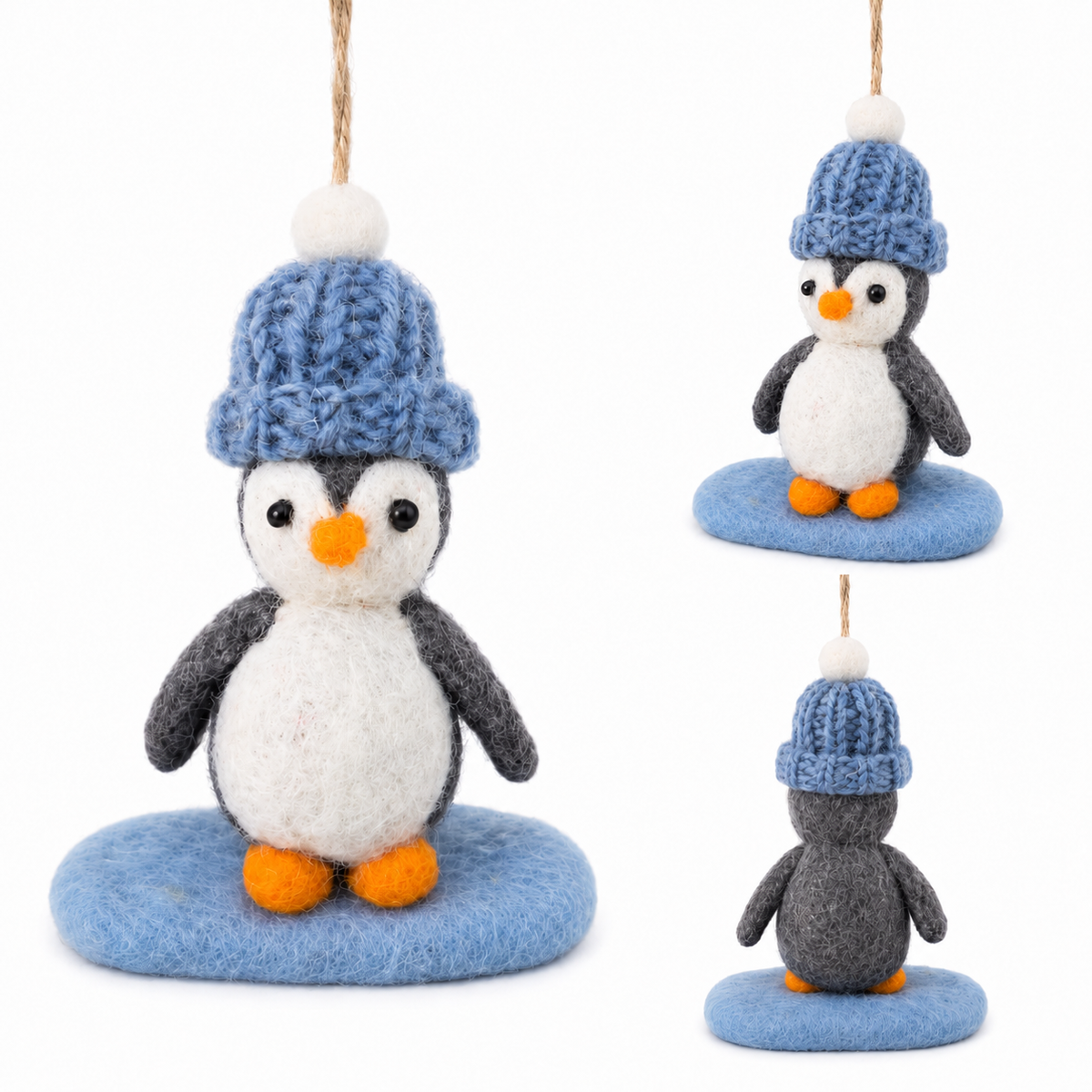 Penguin on a Snowboard Ornament