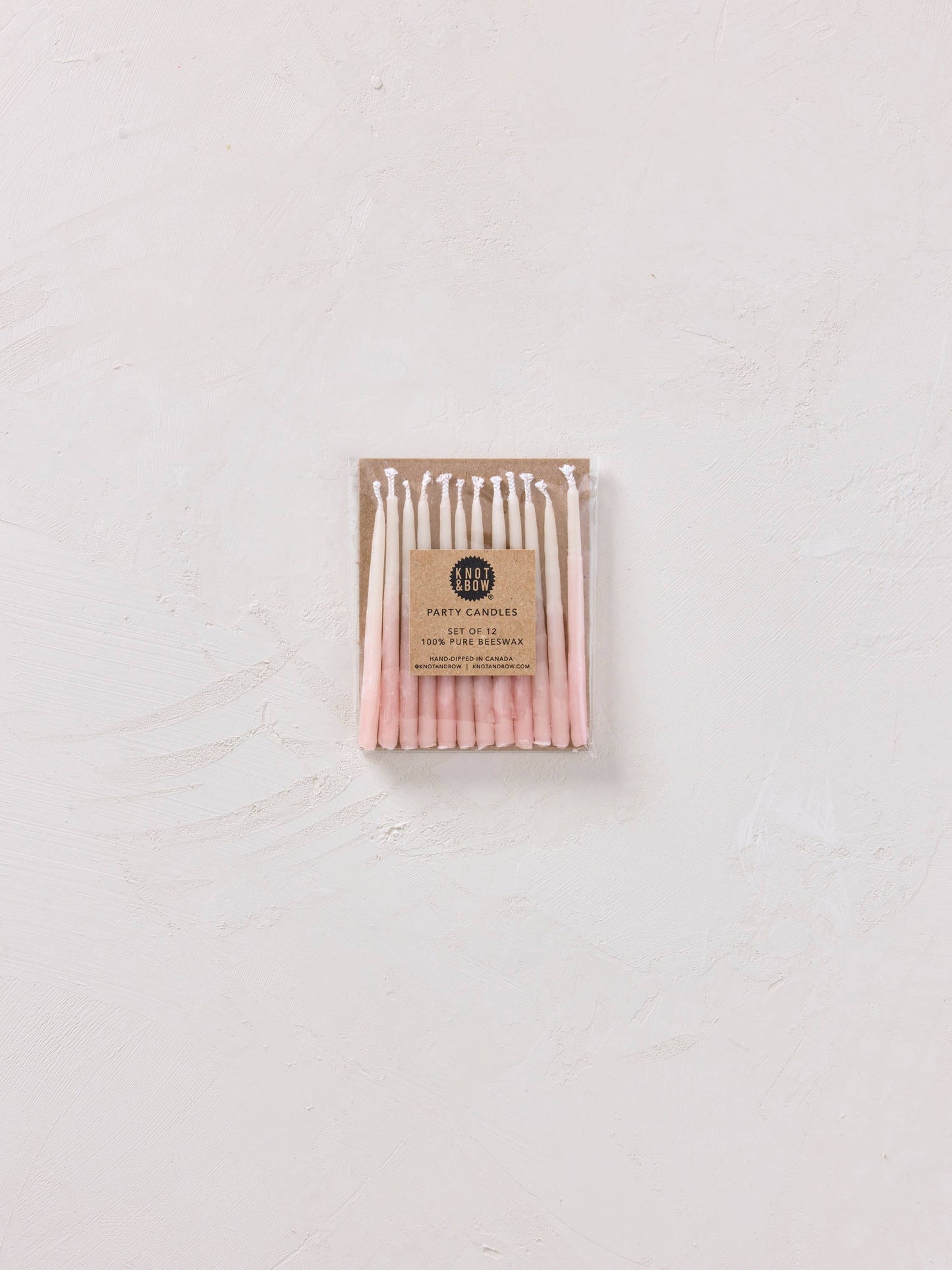 Hand-dipped Beeswax Birthday Candles | Pink Ombré : Pink Ombre