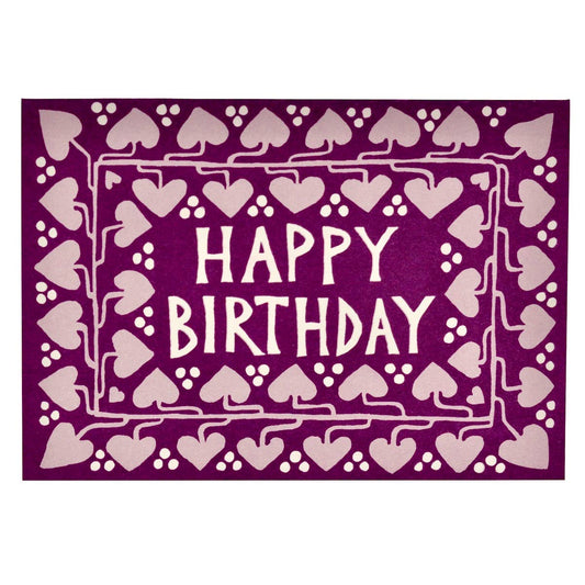 Card Happy Birthday Hearts