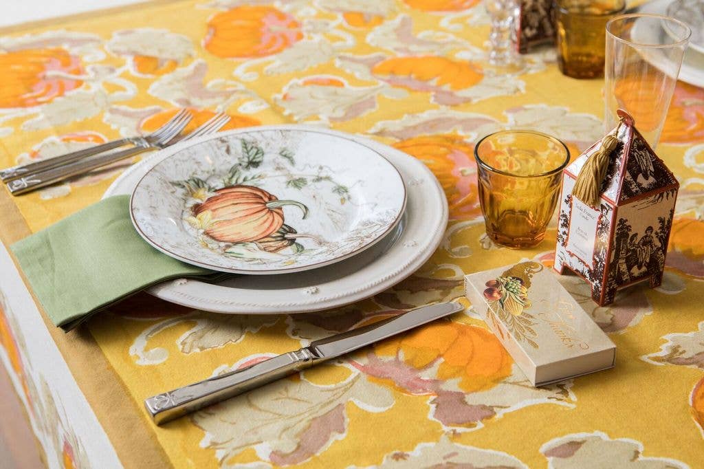 Pumpkin Orange & Mustard Tablecloth