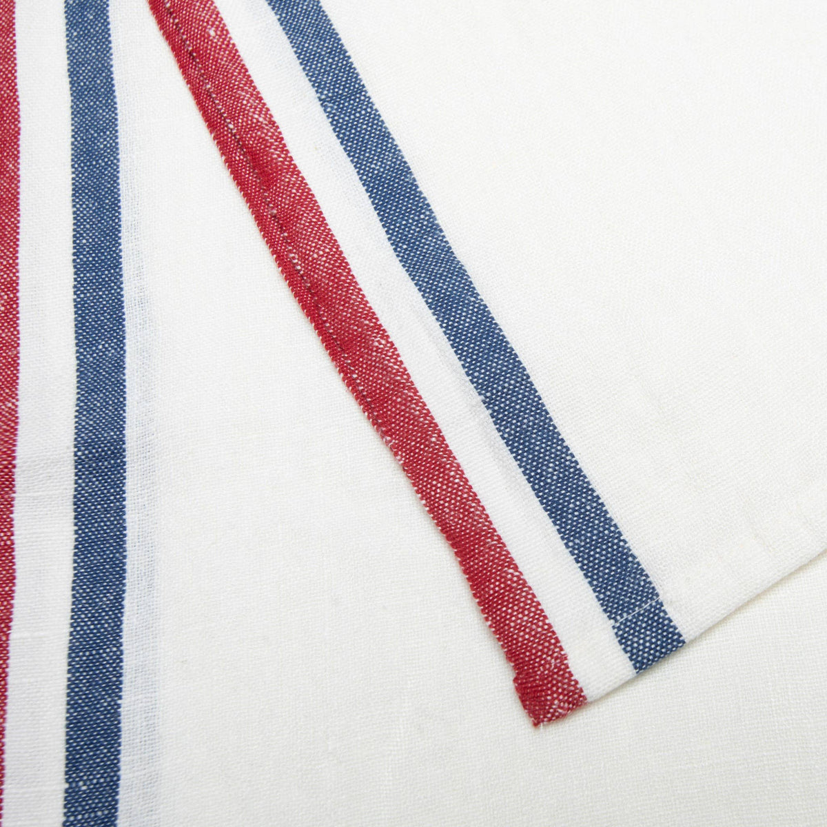 Normandy White - Red/White/Blue Stripes Tea Towels 20x30
