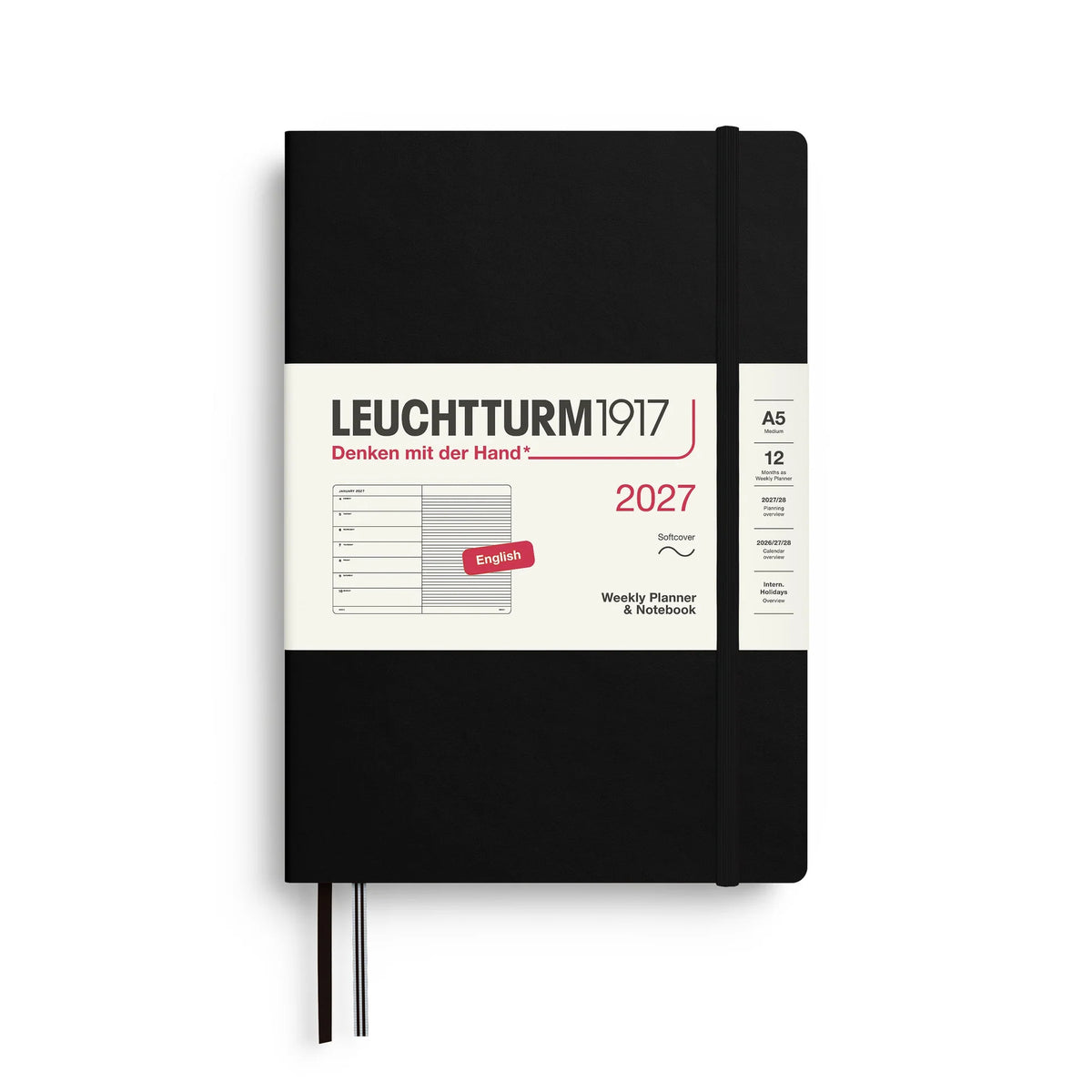Weekly Planner & Notebook Medium (A5) 2027 Softcover
