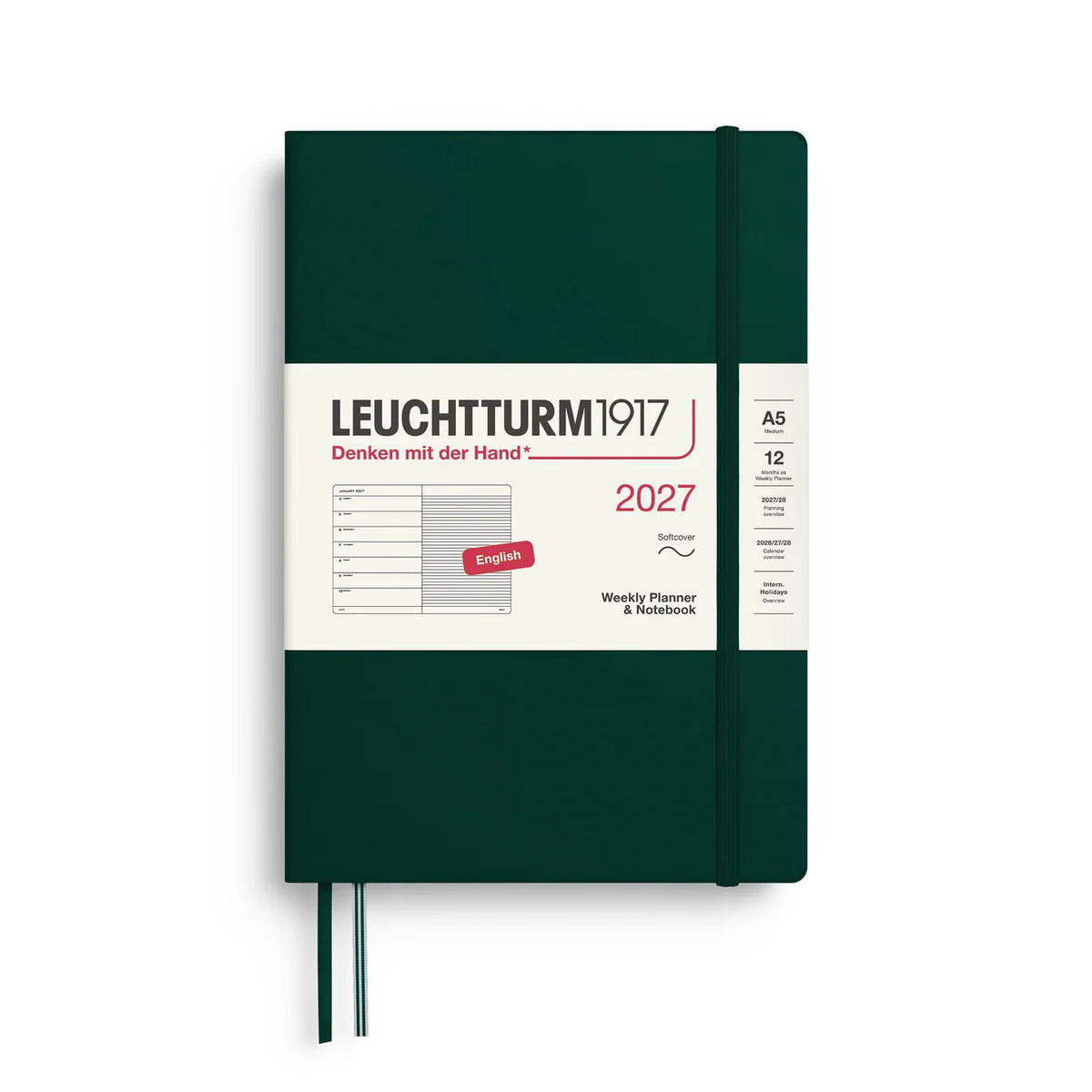 Weekly Planner & Notebook Medium (A5) 2027 Softcover