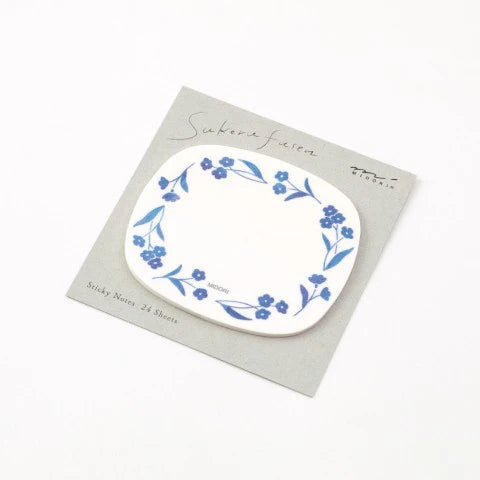 STICKY NOTES TRANSPARENCY BLUE FLOWERS