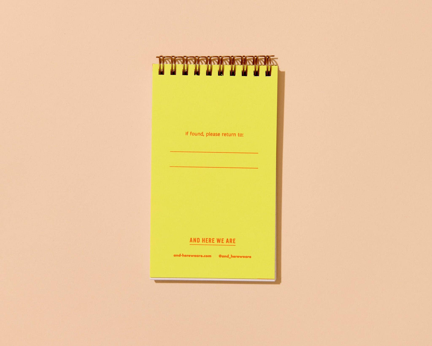 Small Fun Letterpress Spiral Notebook—Red/Pink Cabana Stripe