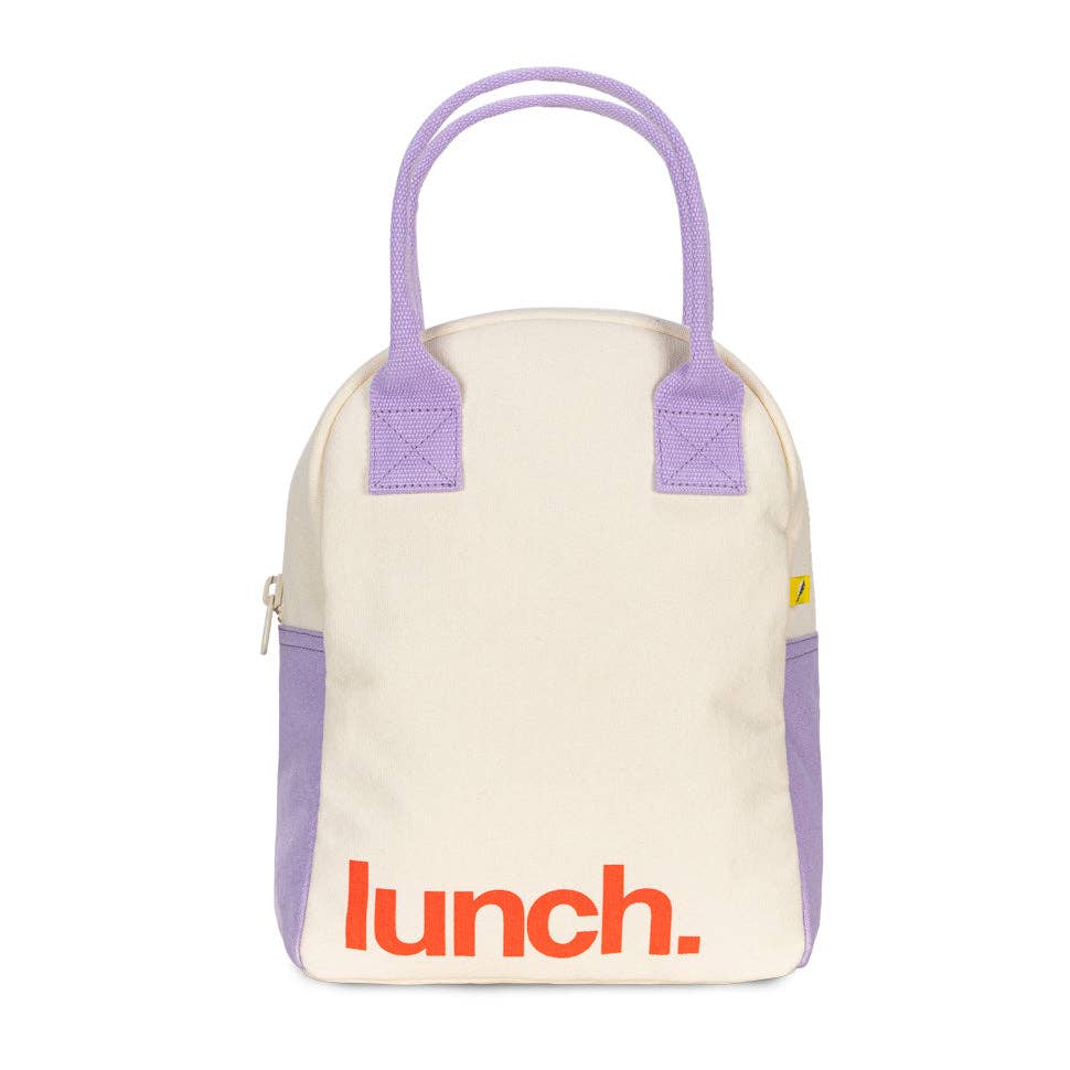 Lunch.' Lavender Poppy - Zipper Lunch Bag