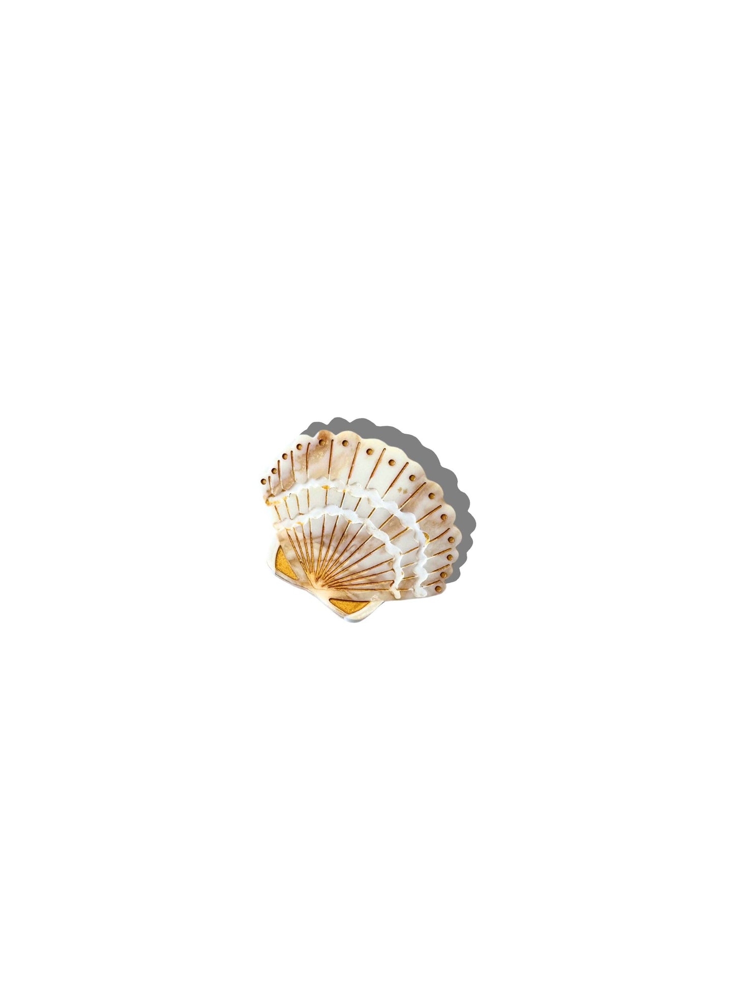 Hand-painted Mini Seashell Claw Hair Clip | Eco-Friendly: Golden Sand