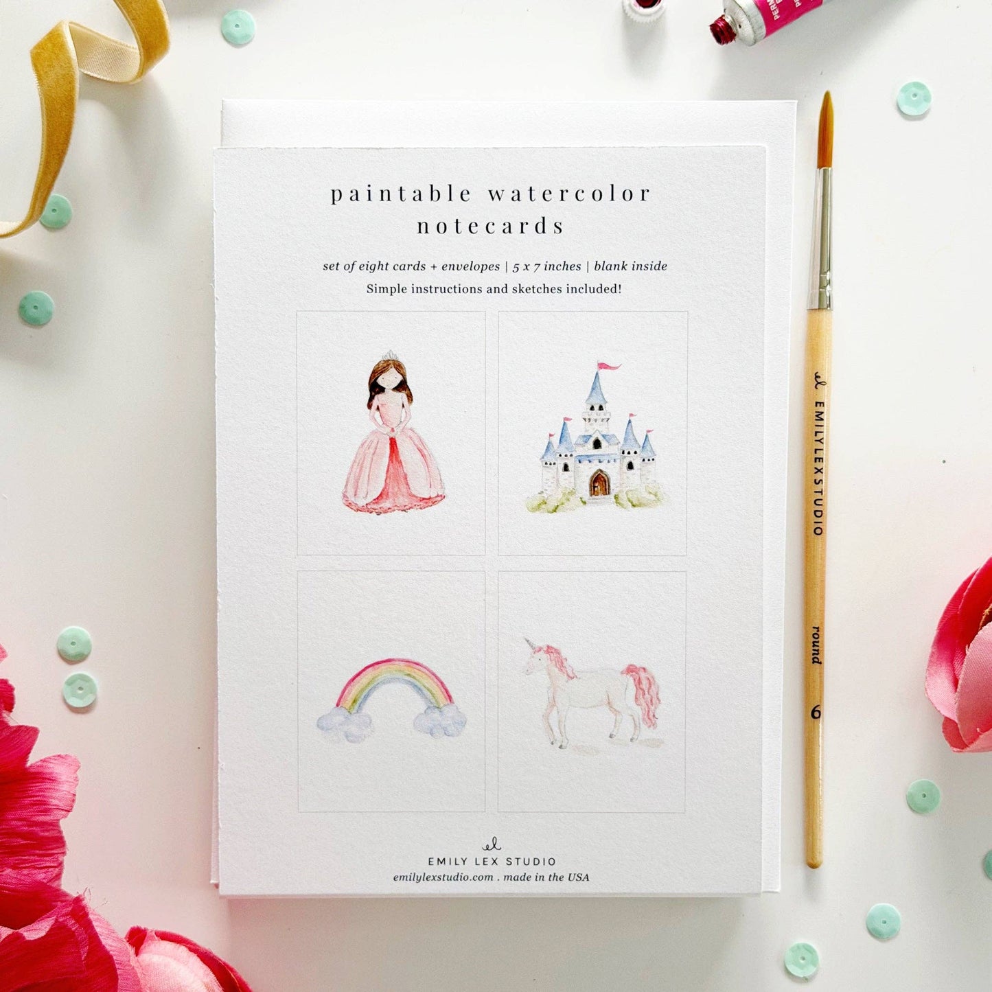Fairytale Paintable Notecards