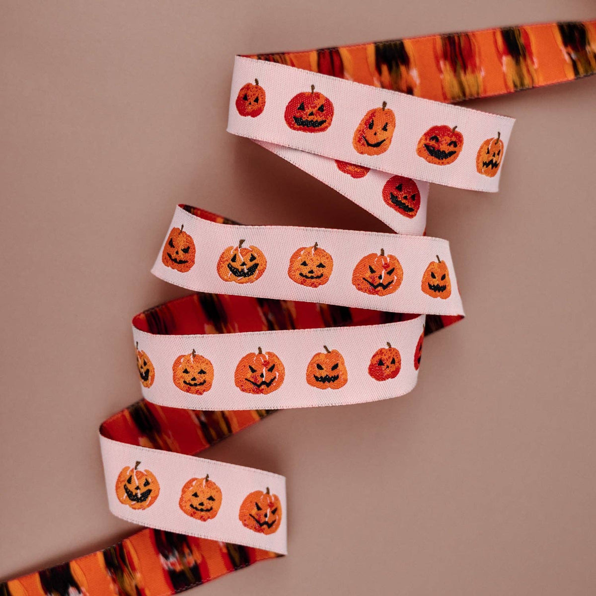 Enshadow - Pumpkin Parade in Orange - 7/8" width - by Katarina Roccella - 5 Yard Spool