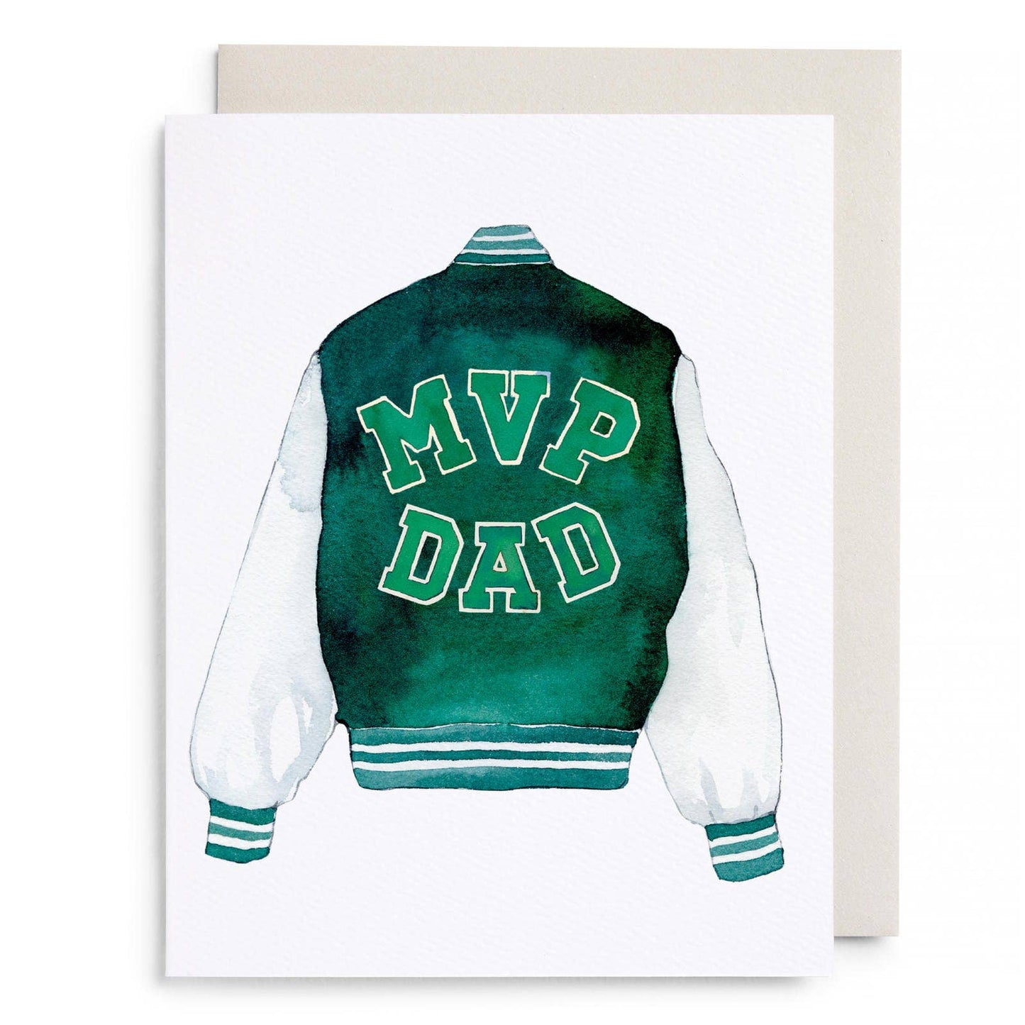 Mvp Varsity Jacket Dad Greeting Card