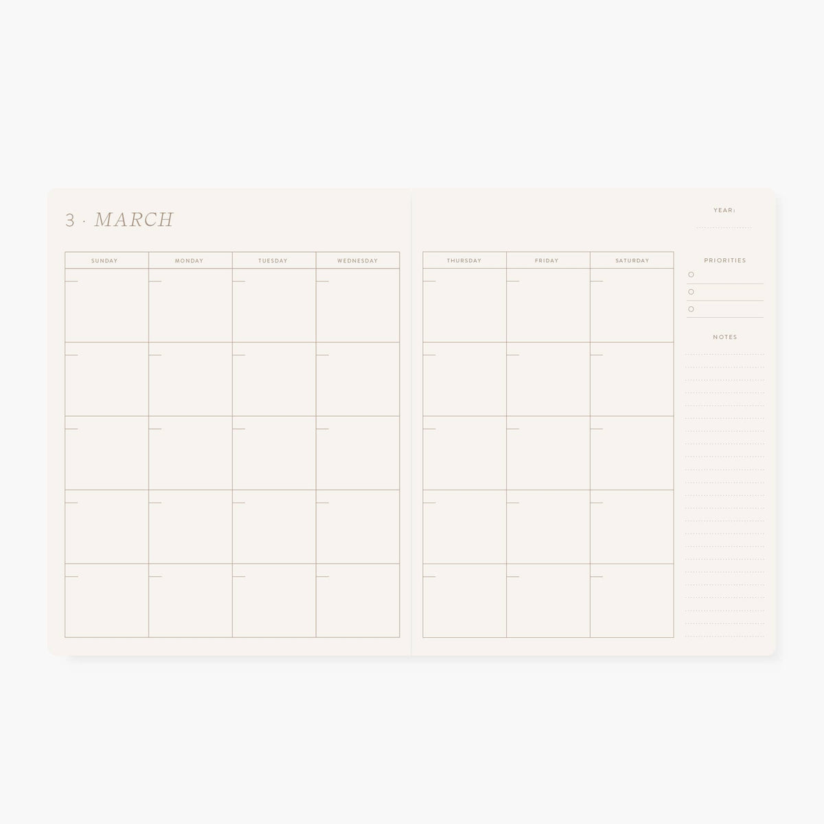Blue Floral | Undated Monthly Planner