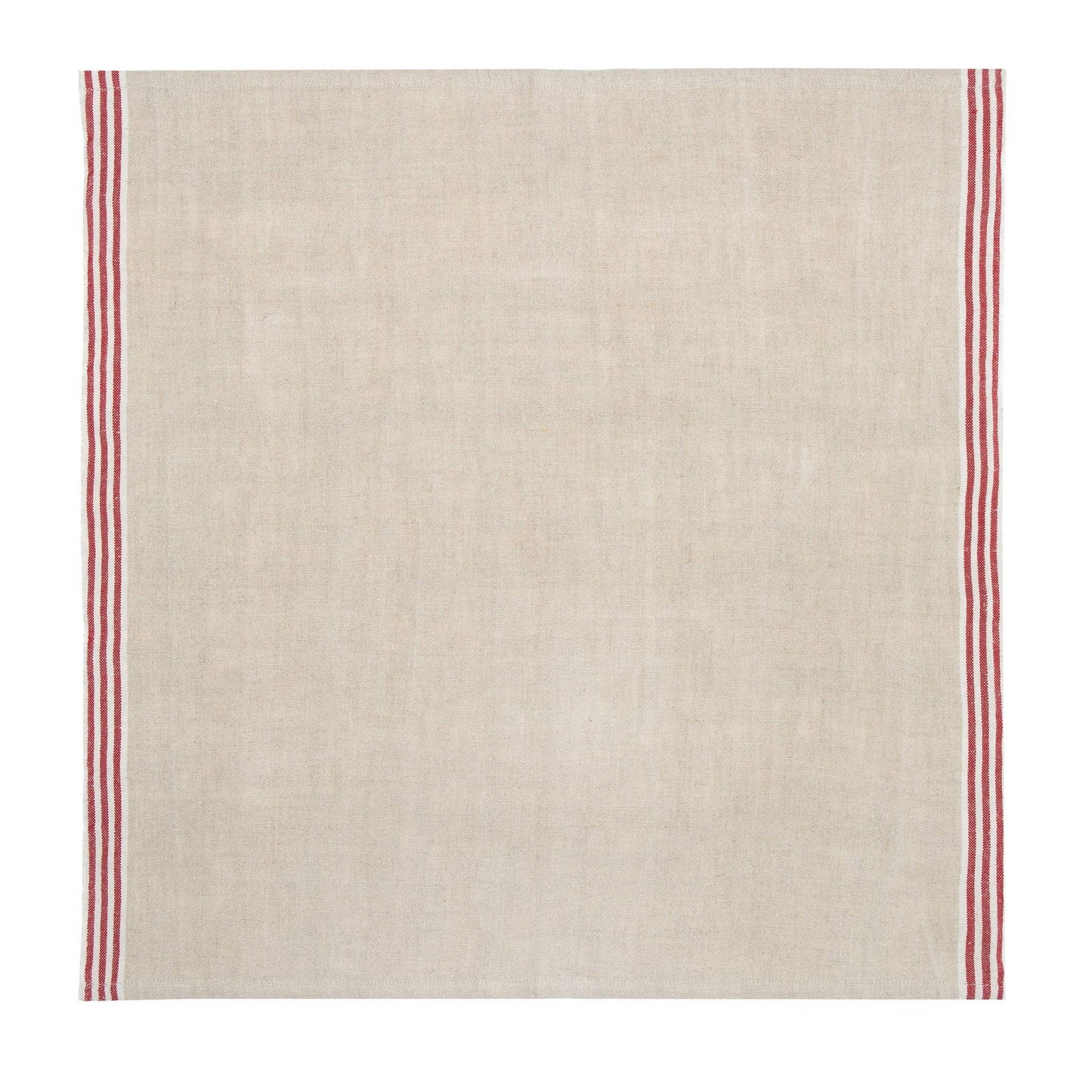 Alsace Natural & Red Napkins 20x20 - Set of 4